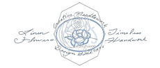 Linen Flowers Timeless Handwork Logo by Centerpiece Logos